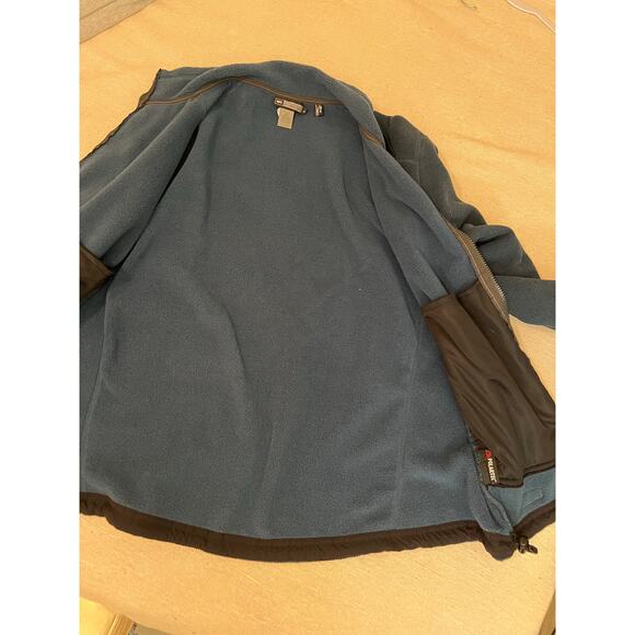 REI mens polartec fleece zip in jacket blue large coat EUC fall winter camp hike - Picture 5 of 6